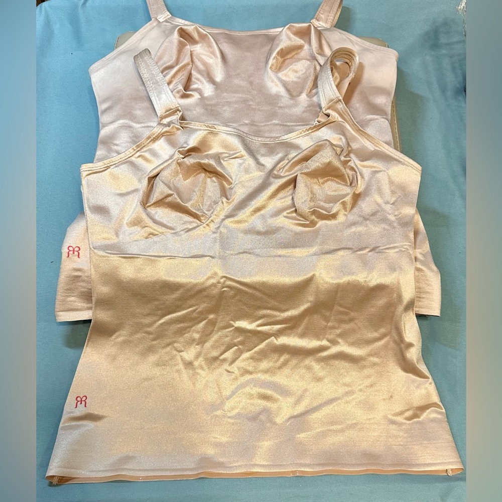 Two Ruby Ribbon Full Support Cami - Beige - Style 3022 & Inserts - Size 38